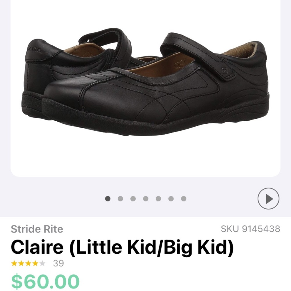 💕 Stride Rite Claire Mary Jane Shoes Size 4 💕